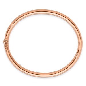 18K Rose Gold Tube Bangle Bracelet