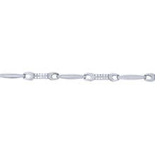 Load image into Gallery viewer, 14K White Gold Bracelet with Diamonds
