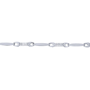 14K White Gold Bracelet with Diamonds