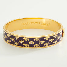 Load image into Gallery viewer, Halcyon Days Bee Sparkle Trellis Amethyst &amp; Gold Bangle
