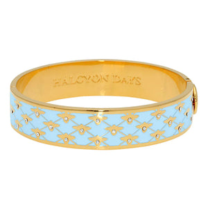 Halcyon Days Bee Sparkle Trellis Forget-Me-Not & Gold Bangle