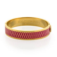 Load image into Gallery viewer, Halcyon Days Parterre Hot Pink &amp; Gold Bangle
