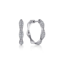 Load image into Gallery viewer, White Gold 20MM Classic Diamond Hoop Earrings
