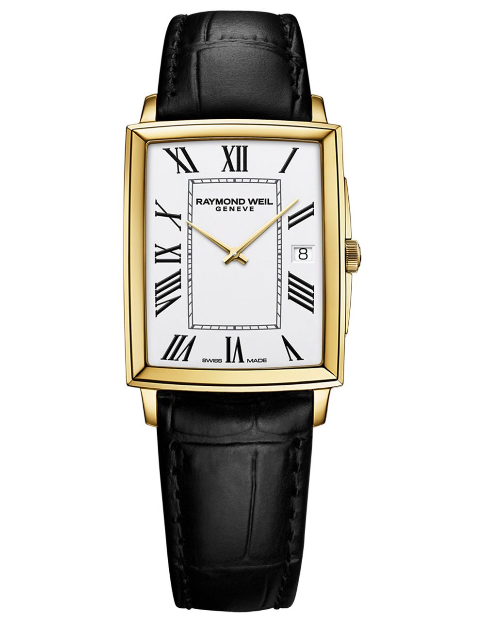 Raymond Weil Toccata Men's Classic Rectangular Dial Leather Watch