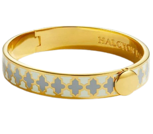 Halcyon Days Agama Forget-Me-Not & Gold Bangle