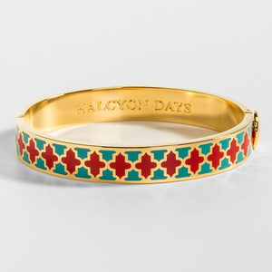 Halcyon Days Agama Turquoise, Red & Gold Bangle