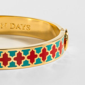Halcyon Days Agama Turquoise, Red & Gold Bangle