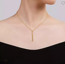 Load image into Gallery viewer, Yellow Gold Diamond Spike Pendant Necklace
