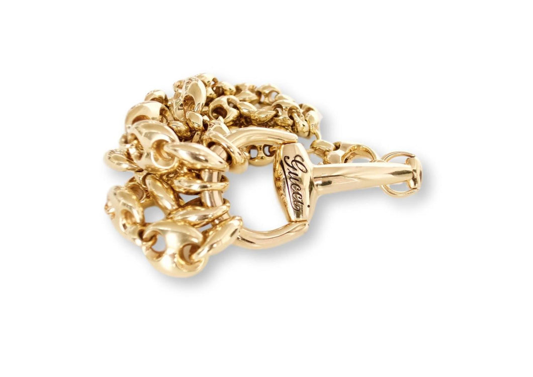 Gucci Marina Link Horsebit Gold Bracelet