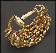 Load image into Gallery viewer, Gucci Marina Link Horsebit Gold Bracelet
