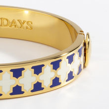 Load image into Gallery viewer, Halcyon Days Agama Cobalt, Cream &amp; Gold Bangle
