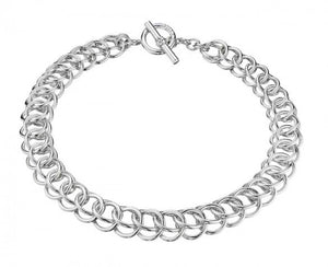 Sterling Silver Double Link Necklace