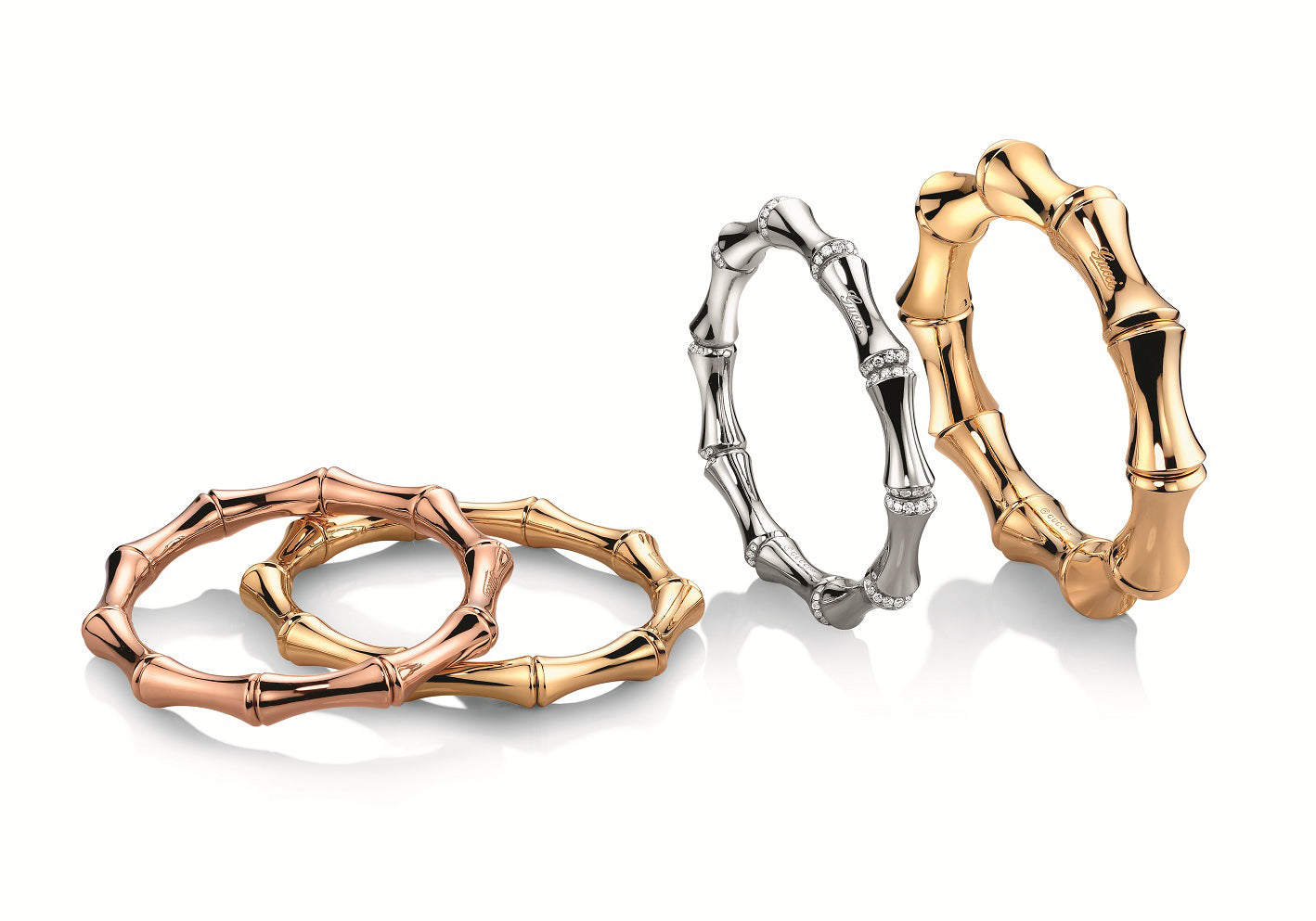 Gucci Icon Blossom Rose Gold Enamel Cuff Bracelet