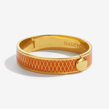 Load image into Gallery viewer, Halcyon Days Parterre Orange &amp; Gold Bangle
