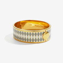 Load image into Gallery viewer, Halcyon Days Parterre Gray Cream &amp; Gold Bangle
