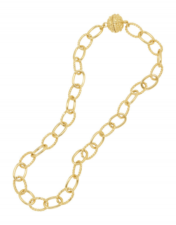 RAYMOND MAZZA TWIST ROPE CHAIN WITH MAGNETIC CLASP