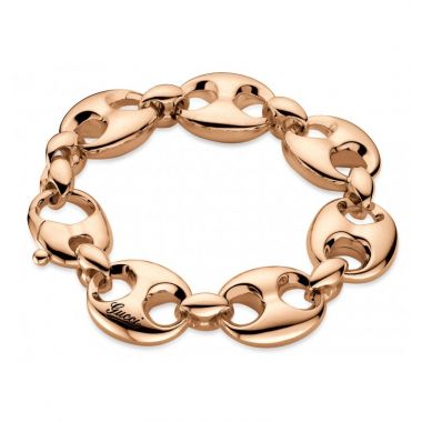 Gucci 18K Rose Gold Horsebit Marina Chain Bracelet