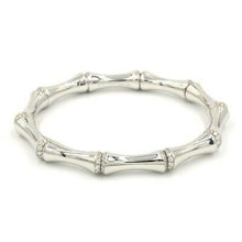 Load image into Gallery viewer, Gucci Bamboo Diamond &amp; 18K White Gold Bangle Bracelet
